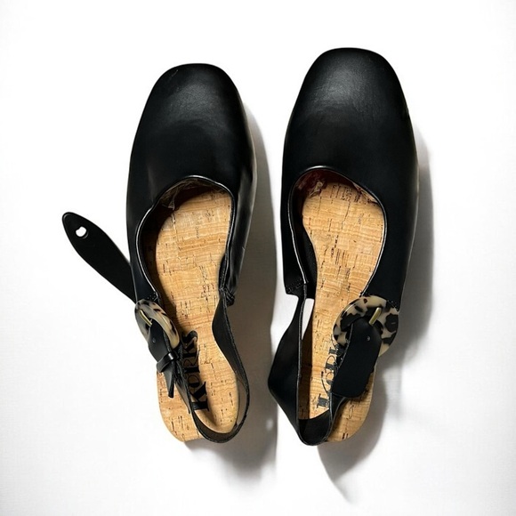🌻NEW Korks by Kork-Ease Blush Slingback Flats in Black Size 6 - Picture 7 of 11